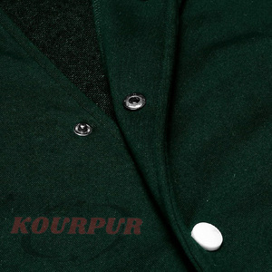 Veste universitaire unisexe personnalisée, couleur foncée, poches avant, boutons recouverts, coupe-vent, écologique, respirante, mélange de laine, personnalisable - Product Image 5