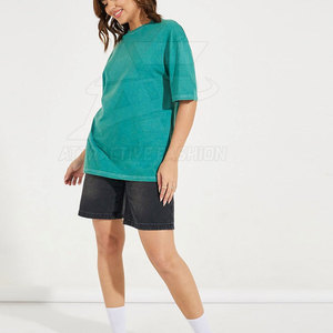 Diseña Tu Propia Camiseta Moderna para Mujer con Efecto Desgastado, Mezcla de Algodón Suave, Camiseta con Efecto Desgastado para Mujer, Atuendo Diario a la Moda - Product Image 4