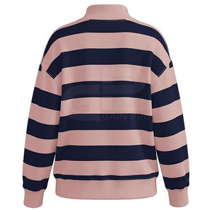 Sweat-shirt à col montant pour femme moderne, pull oversize en coton à manches longues, décontracté, pour la gym, le fitness, le sport, le streetwear, vêtements de mode - Product Image 5
