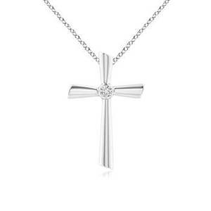 Collar Minimalista con Colgante de Barra Vertical y Diamantes |   Joyería de Oro |   Diseño para Uso Diario - Product Image 5