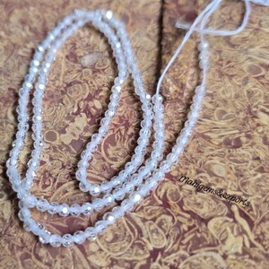 Perles rondes en zircone cubique transparente – CZ facetté de 2,50 mm pour la fabrication de bijoux (fil de 16 pouces) - Product Image 4