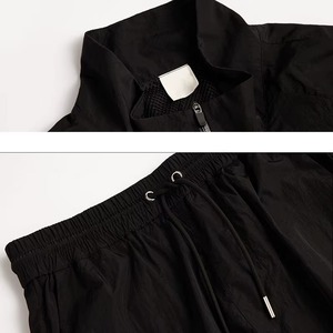 Ensemble de yoga décontracté deux pièces respirant et solide pour l'hiver, séchage rapide, antibactérien, grande taille, avec capuche et fermeture éclair, survêtement - Product Image 5