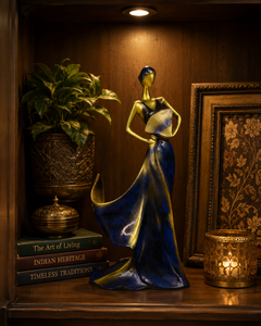Art Deco Resin Figurine Figures Woman Handmade Artistic Tabletop Decor for Living <b>Room</b> Office Housewarming Gift - Product Image 1