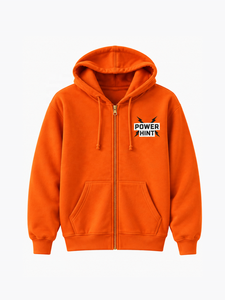 Premium Quality Winter Hoodies Fleece Oversized Street Wear Casual Hoodie for Unisex Orange Color Custom Printed Sweatshirt - Product Image 1