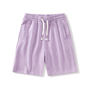 Shorts de sport décontractés pour hommes, personnalisables avec logo, 100 % coton, séchage rapide, taille élastique avec cordon de serrage, pour l'été, la gym et le streetwear - Product Image 5