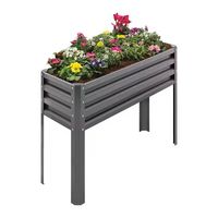 Jardinière surélevée en métal galvanisé pour l'extérieur, grande jardinière carrée écologique auto-arrosante pour légumes et fleurs