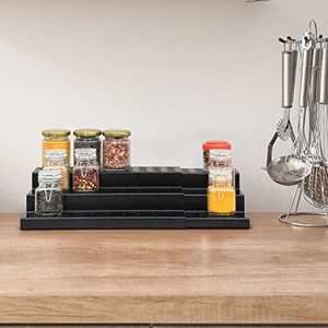 Organizador de Escritorio de Madera de Acacia de Varias Niveles al por Mayor |   Soporte de 3 Niveles para Miel Natural - Product Image 1