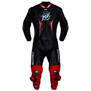 Combinaison en cuir de course MV Agusta WSBK 1 pièce en cuir de vachette/crocodile pour moto, course sur circuit/équitation, combinaison/Motocp pour motard avec armure de niveau 2 - Product Image 1