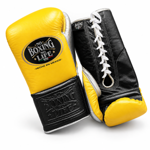 Guantes de Boxeo de Alta Calidad No Boxing No Life, Blancos y Negros, de Cuero Transpirable, con Cordones, para Entrenamiento y Sparring, 16oz 14oz - Product Image 6