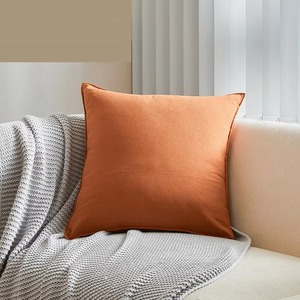 ปลอกหมอนอิงสีแดงทึบ ผ้าฝ้าย 100% ซักได้ ปิดแบบซอง ปลอกหมอนตกแต่งบ้าน - Product Image 6