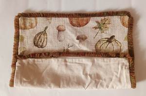 Squad Ghouls Rectangle Cotton Linen Envelop Closure Cushion Cover Embroidered Pumpkins Leaves Cute Cartoon Vintage Home Decor - Product Image 5