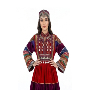 Vestido Afgano Étnico Kuchi Hecho a Mano, Tradicional, Bordado, para Mujer, Talla Larga, Vestido Afgano Kuchi para Boda Étnica - Product Image 4