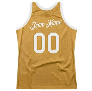 Custom Logo Basketball Jersey Men Sublimation Mesh Tank Top Breathable Teamwear Uniform Yellow and <b>White</b> Training Wear Men's <b>Tee</b> - Product Image 4