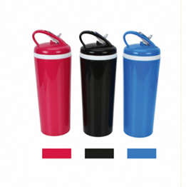 Botella de Agua Reutilizable de Plástico, Aislada, Libre de BPA, de 500 ml, Color Rojo, con Diseño Moderno Antiderrames para Ciclismo - Product Image 3