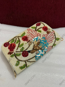 Bolso de hombro con cuentas de marfil, fabricante de bolsos con motivo de colibrí, venta al por mayor, OEM, marca privada, exportación, proveedor a granel - Product Image 3