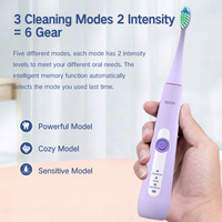 Cepillo de Dientes Eléctrico Sónico con Cerdas Suaves Inteligentes, Resistente al Agua IPX7, Apto para Autocaravanas, 3 Modos, Blanqueamiento Dental para Niños