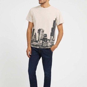 T-shirt à col rond pour homme, manches courtes, impression sérigraphique, coupe classique, 100% coton jersey, décontracté, anti-rides, respirant - Product Image 4