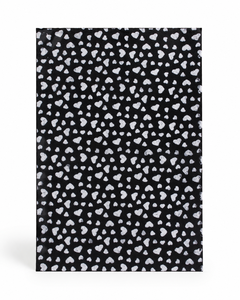 <b>Black</b> and White Heart Pattern Handmade Cotton Pulp Recycled Luxury Paper <b>Sheets</b> 20x30 Inch for Gift Wrapping and Craft Projects - Product Image 1