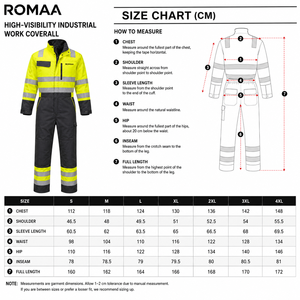 Yellow Black Spandex High Visibility Reflective <b>Waterproof</b> Unisex Work Coverall Industrial Safety <b>Overall</b> Utility Pockets - Product Image 4