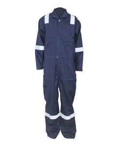 Combinaison de travail réversible haute visibilité jaune et rouge avec bandes réfléchissantes, manches longues, vêtements de travail industriels - Product Image 2