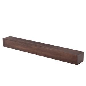 72-Inch Solid Pine Fireplace Mantel <b>Wall</b> <b>Mounted</b> Floating Brown <b>Shelf</b> - Product Image 1