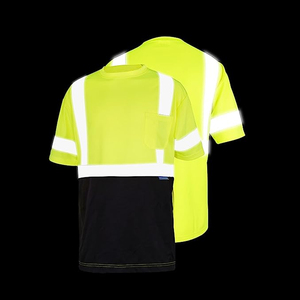 เสื้อยืดเพื่อความปลอดภัยแบบสั่งทำและขายส่งที่เป็นมิตรกับสิ่งแวดล้อม ผลิตจากโพลีเอสเตอร์ 100% พร้อมอุปกรณ์และชุดป้องกันเพื่อความปลอดภัย - Product Image 3