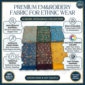 Tela Bordada para Vestidos con Diseños Elegantes, Pedidos Personalizados, Venta al Por Mayor, Exportación OEM, Suministro a Todo el Mundo - Product Image 6