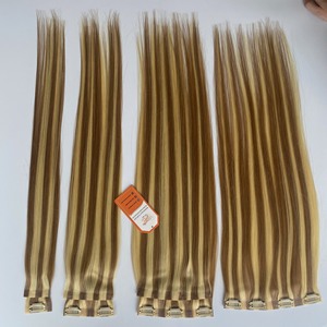 Vente en gros 100% Extensions de cheveux Remy humains vietnamiens Clip Ins sans couture invisible Extension de cheveux humains droits vierges - Product Image 6