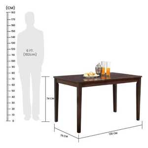 Modern Solid Wood 4 Seater <b>Dining</b> Table Set with Upholstered <b>Chairs</b> Rectangular Minimalist Handmade <b>Dining</b> Room Furniture - Product Image 2