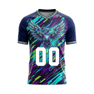 Low Price Best Selling Heat-Transfer Printed Unisex Soccer Jersey Short Customizable Player Name Team Name Quick Dry Sportswear - Product Image 6