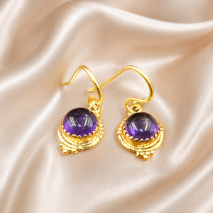 <b>Top</b> Quality Amethyst Dangle Earrings 925 Sterling Silver <b>Rose</b> Gold Yellow Gold Plated Handmade Boho Gemstone Jewelry For Women - Product Image 5