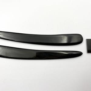Manche de rasoir de luxe en corne de buffle naturelle, plaquettes de remplacement faites à la main pour rasoir droit, accessoires de rasage pour barbier - Product Image 4