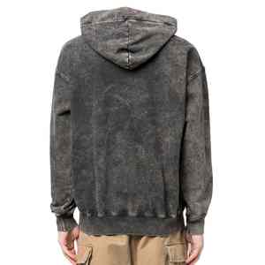 Sweat à capuche vintage personnalisé délavé à l'acide, effet pierre, coupe ample, style pull vieilli, effet soleil délavé, coupe carrée pour homme - Product Image 4
