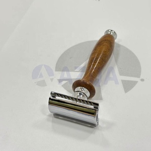 Premium Wooden Handle Double Edge Safety <b>Razor</b> Classic Stainless Steel Manual Shaving <b>Razor</b> <b>for</b> <b>Men</b> - Product Image 4