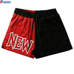 New Arrival Comfortable Men's <b>Clothing</b> Mesh Men's Shorts 3D Embroidered Letter Print Drawstring Design Men's Gym Shorts - Product Image 1