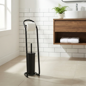 Soporte moderno de metal para escobilla de baño DIY OEM venta muebles de almacenamiento para el hogar por el fabricante de Taiwán para el baño - Product Image 1