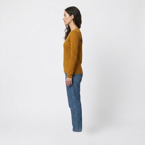 Camiseta de Cuello Redondo para Mujer, Estilo Halter, Holgada, de Color Sólido, Suave, 100% Algodón, Transpirable, de Manga Corta para Primavera/Verano - Product Image 2