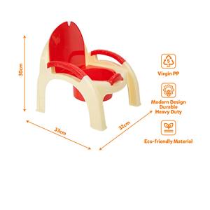 Asiento de Inodoro de Plástico Duradero, Antideslizante, Seguro, con Respaldo y Reposabrazos, de Alta Calidad, Impermeable, Ecológico y Antiolor, para el Aprendizaje del Baño - Product Image 4