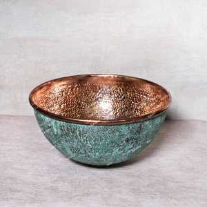 Cuencos de cobre martillado económicos y en oferta para decoración de mesa y diseño, cuenco de metal para servir frutas, cuenco decorativo de metal. - Product Image 2