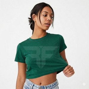 Camiseta Corta Transpirable de Algodón 100% Ecológico para Mujer, Ropa Urbana de Alta Calidad, Mejor Precio, Gran Venta - Product Image 1