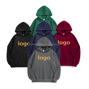 Sweat à capuche zippé pour hommes de luxe marron de haute qualité pour impression bouffante Streetwear personnalisé sans ficelle pull à épaules tombantes brodé - Product Image 4