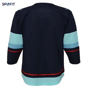 เสื้อฮอกกี้น้ำแข็งแบบสั่งทำพร้อมโลโก้พิมพ์ลายแบบซับลิเมชั่น ออกแบบเองได้ ระบายอากาศได้ดี แห้งเร็ว ราคาถูก รับผลิตแบบ OEM - Product Image 4
