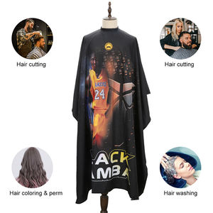 Cape de coiffure imprimée LeBron James Lakers, polyester antistatique, pour salon de coiffure, fermeture réglable au cou - Product Image 3