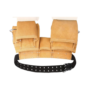 Premium Quality Suede <b>Leather</b> <b>Tool</b> Pouch Bag Durable Storage Organizer for Hand <b>Tools</b> and Accessories - Product Image 3