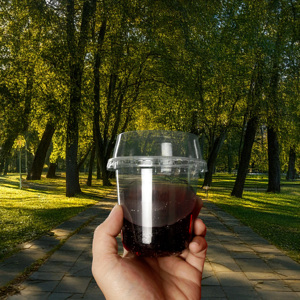 Gobelets jetables transparents en PP/PET à paroi simple QUANG QUAN, avec couvercle de 95 mm, 16/22/24 oz, pour thé, café, boissons froides/chaudes - Product Image 4