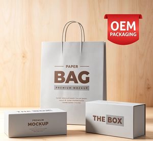 High-End Custom Branding Kraft <b>Paper</b> Gift Bags for Luxury Packaging with Matte/<b>Gloss</b> Finish OEM/ODM Available Custom Shape - Product Image 1