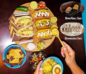 Wholesale Reine International Stainless Steel Taco Holders <b>Stand</b> Rack Tray Style Oven/Dishwasher/Grill Safe Eco-Friendly Durable - Product Image 4