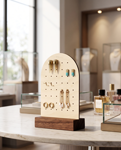Présentoir élégant et moderne en verre en forme de ruche pour boucles d'oreilles, taille et couleur personnalisables, compatible avec les lecteurs multimédias LCD, pour la vente au détail et la maison - Product Image 4