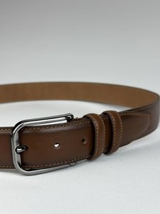 Custom Engraved Genuine Leather Men Belt Classic Metal Pin <b>Buckle</b> Luxury Design Business Suit <b>Straps</b> LMB-0097C - Product Image 2