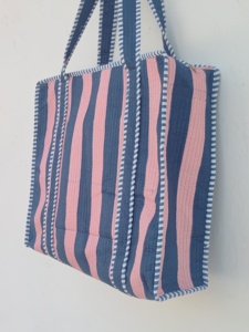 Bolsas de Mano Azules y Rosas de Nuevo Diseño, Bolsas de Compras, Bolsas de Cosméticos con Logotipo, Bolsas de Algodón de Gran Capacidad, Bolsas de Mano Multifuncionales para Mujer - Product Image 1